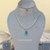 American Diamond Necklace Set - Blue