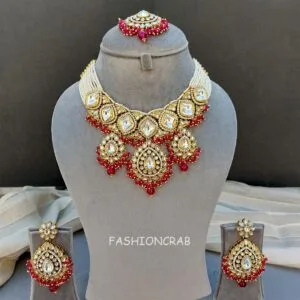 Archie Necklace and Earring Set - Pink