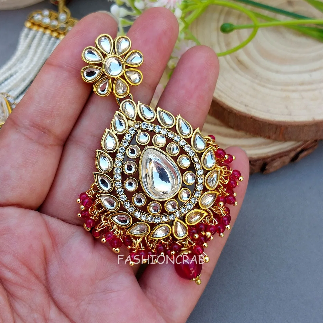 Archie Necklace and Earring Set - Pink