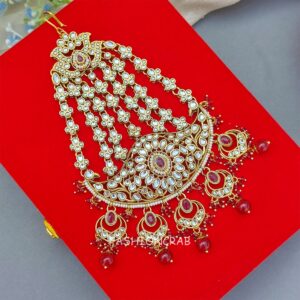 Ayesha Kundan Passa - Maroon