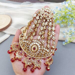 Ayesha Kundan Passa - Maroon