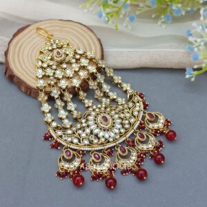 Ayesha Kundan Passa - Maroon