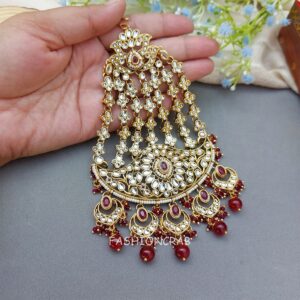 Ayesha Kundan Passa - Maroon