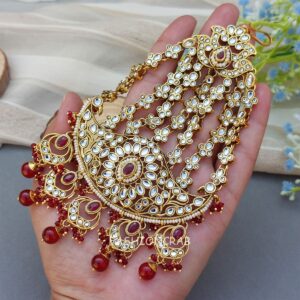 Ayesha Kundan Passa - Maroon