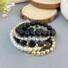 Black Bead Bracelet for Women-02 Black Bead Bracelet for Women