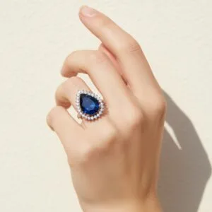 Blue Zirconia Women Ring