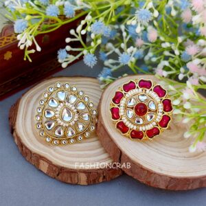 Divya - Set of 2 Kundan Rings