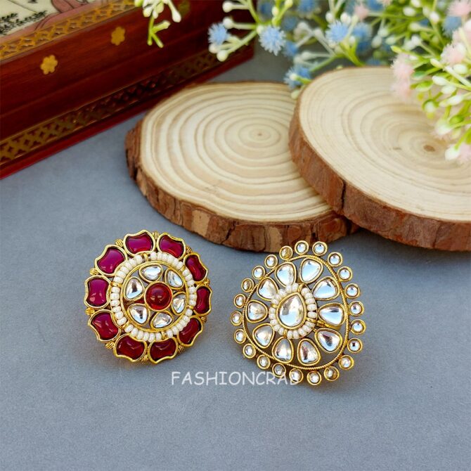 Divya - Set of 2 Kundan Rings Divya - Set of 2 Kundan Rings