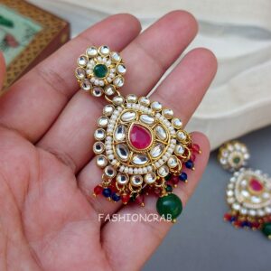 Farzana Kundan Choker Necklace - Multicolor
