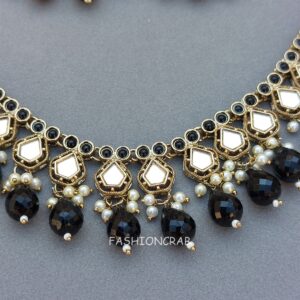 Gauri Mirror Necklace - Black
