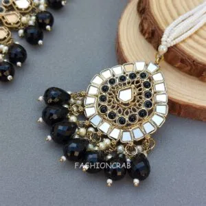 Gauri Mirror Necklace - Black