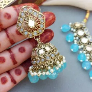 Gauri Mirror Necklace - Blue