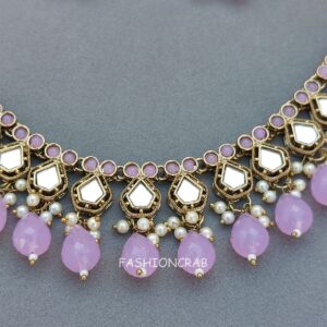 Gauri Mirror Necklace - Lavender