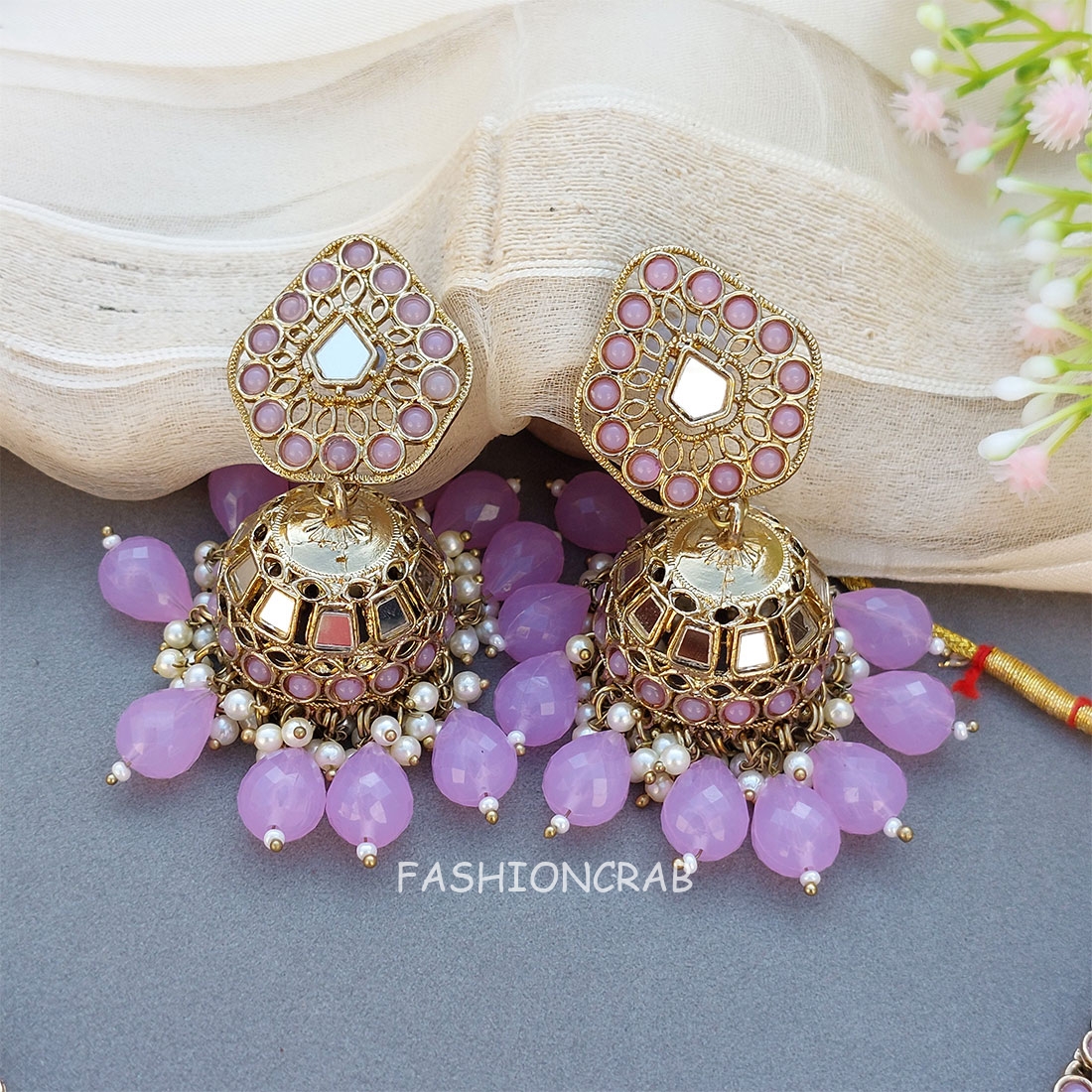 Gauri Mirror Necklace - Lavender