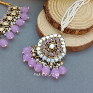 Gauri Mirror Necklace - Lavender
