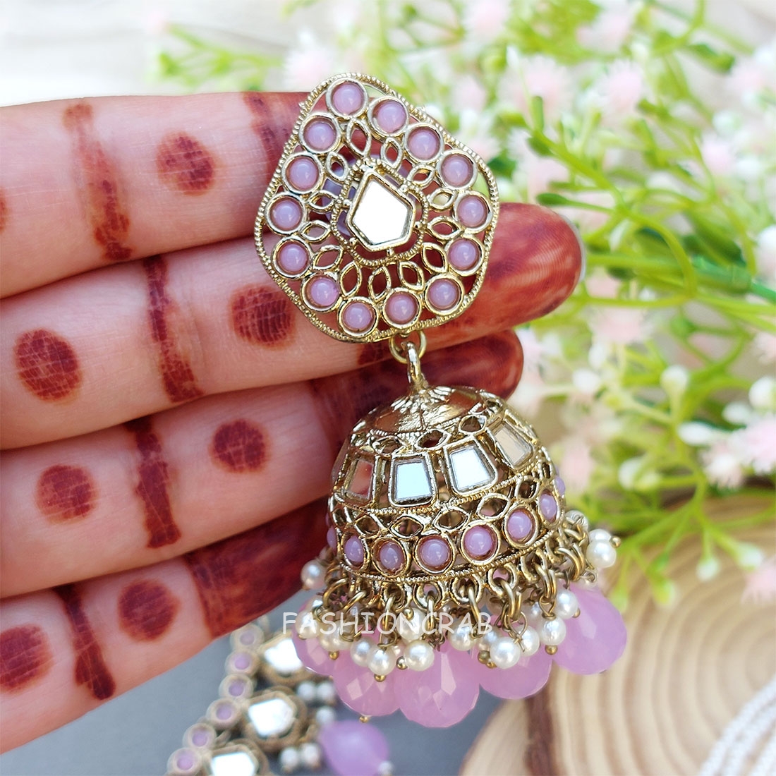 Gauri Mirror Necklace - Lavender