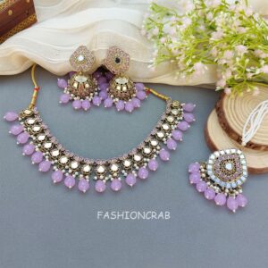 Gauri Mirror Necklace - Lavender