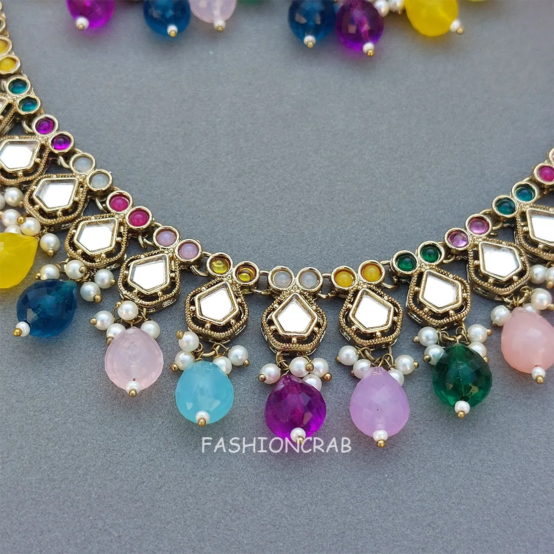 Gauri Mirror Necklace - Multicolor