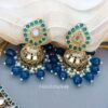 Gauri Mirror Necklace - Peacock Blue