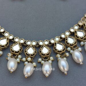 Gauri Mirror Necklace - White