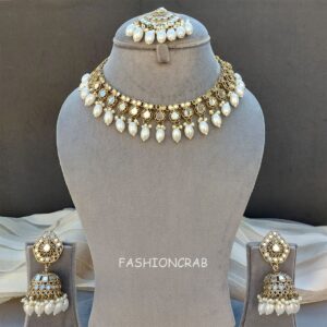 Gauri Mirror Necklace - White