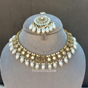 Gauri Mirror Necklace - White