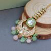 Gurleen Maangtikka with Earrings - Pink Green-02 Gurleen Maangtikka with Earrings - Pink Green