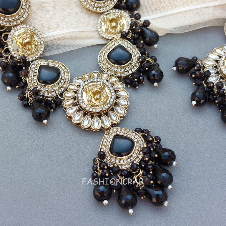 Inayat Kundan Necklace - Black