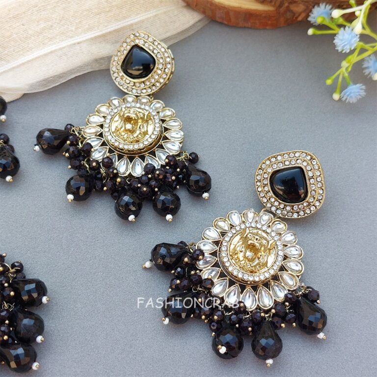 Inayat Kundan Necklace - Black