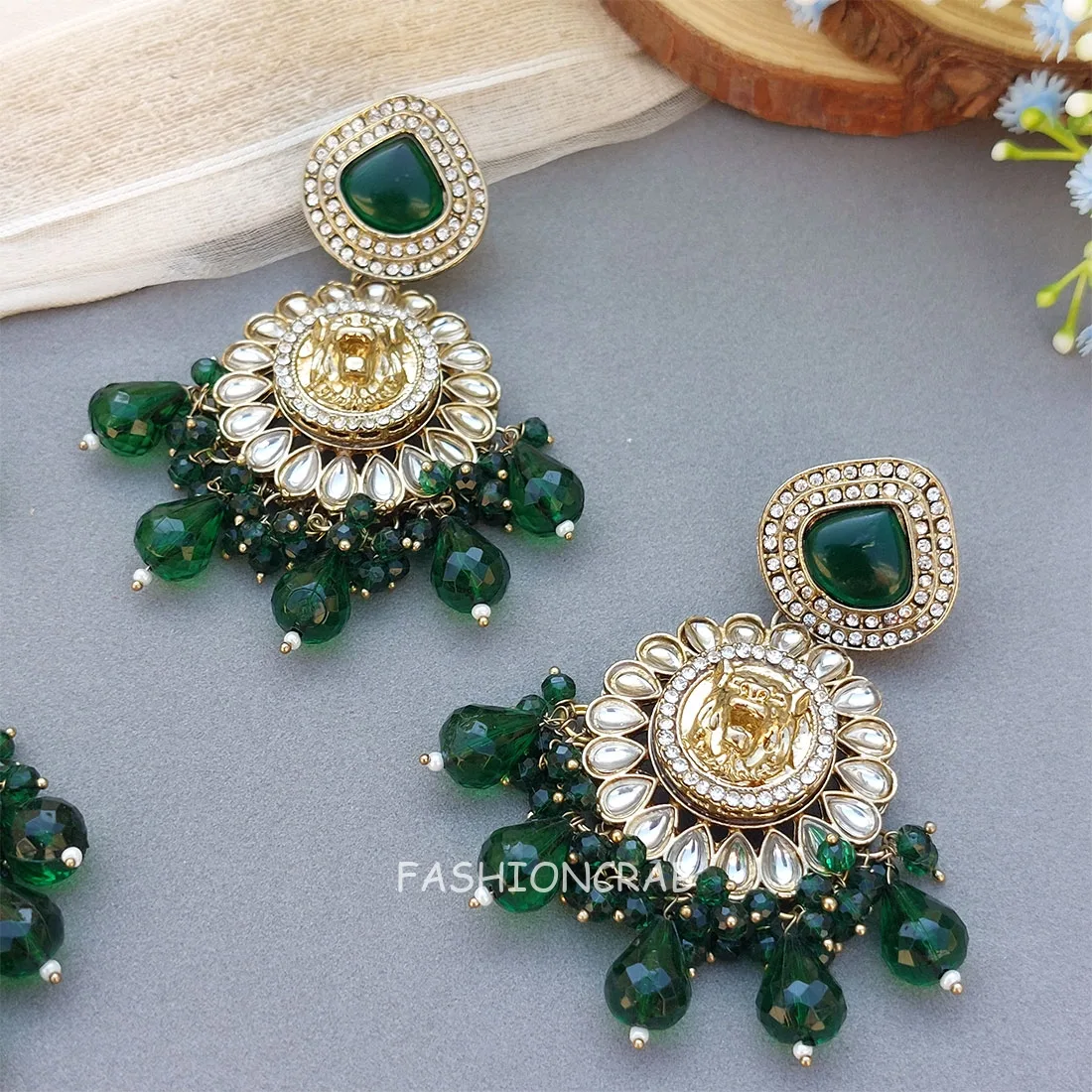 Inayat Kundan Necklace - Green