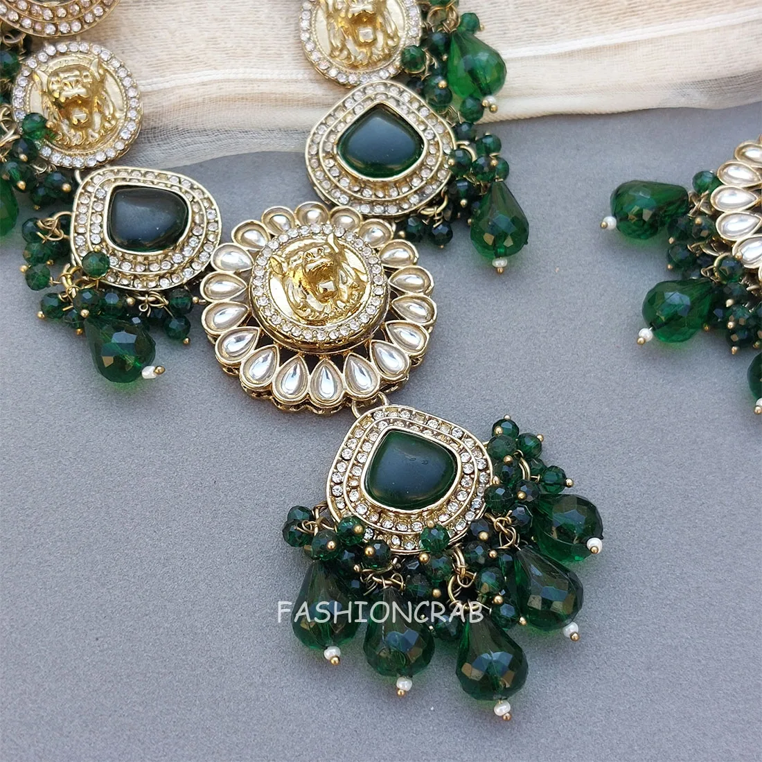 Inayat Kundan Necklace - Green