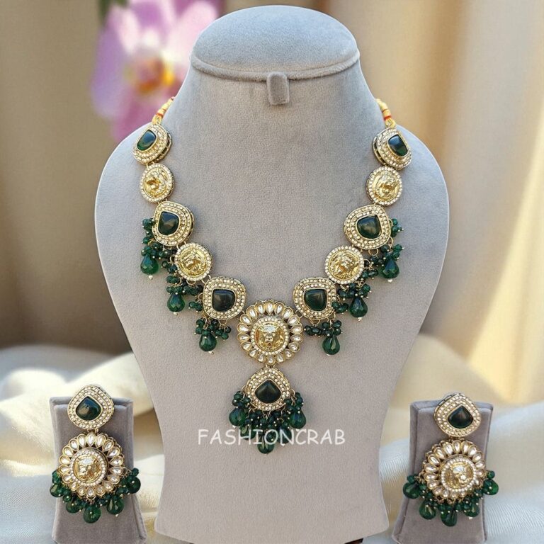 Inayat Kundan Necklace - Green
