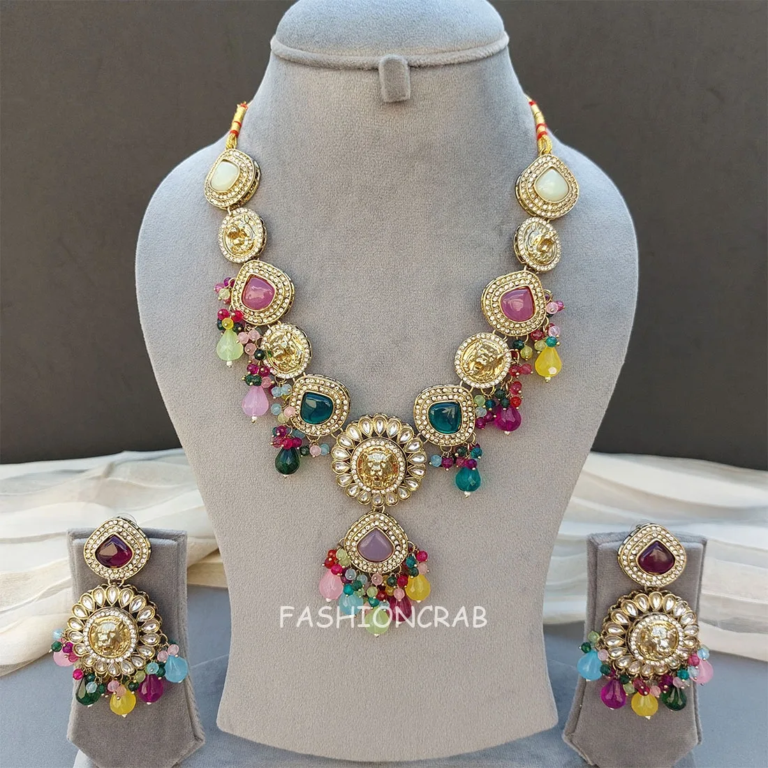Inayat Kundan Necklace - Multicolor
