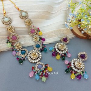 Inayat Kundan Necklace - Multicolor