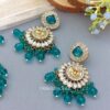 Inayat Kundan Necklace - Peacock Blue-01 Inayat Kundan Necklace - Peacock Blue