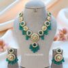 Inayat Kundan Necklace - Peacock Blue-04 Inayat Kundan Necklace - Peacock Blue
