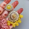 Inayat Kundan Necklace - Yellow-02 Inayat Kundan Necklace - Yellow