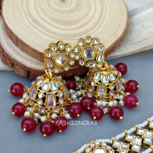 Kajal Kundan Choker Necklace - Maroon