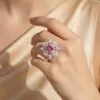 Kavya Pink Zirconia Women Ring