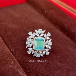 Kavya Zirconia Ring - Mint Green
