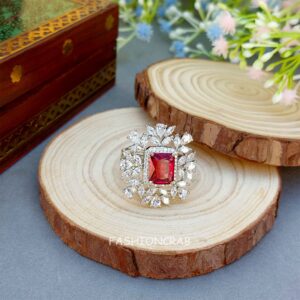 Kavya Zirconia Ring - Pink