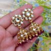 Leora Kundan Choker Necklace - Wine