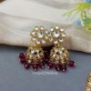 Leora Kundan Choker Necklace - Wine
