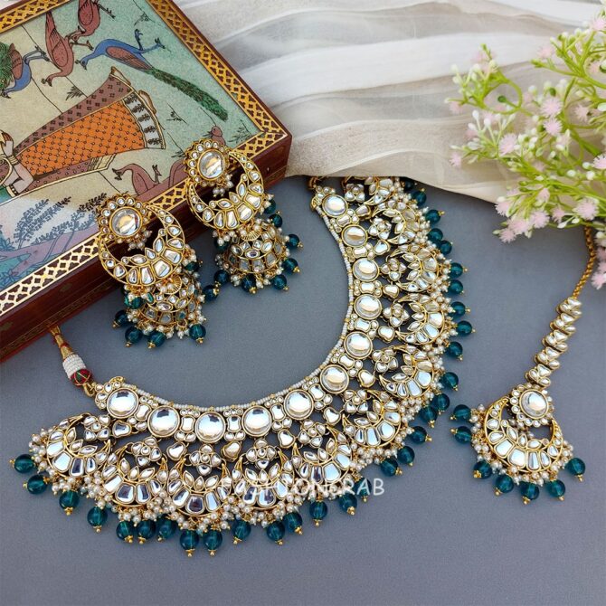 Manasvini Bridal Set - Peacock Blue Manasvini Bridal Set - Peacock Blue