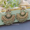 Meera Chandbali Earrings - Green Meera Chandbali Earrings - Green
