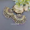 Meera Chandbali Earrings - Lavender