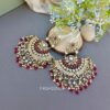 Meera Chandbali Earrings - Pink