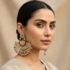 Meera Chandbali Earrings – Pink