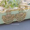 Meera Chandbali Earrings - Pink Green