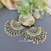 Meera Chandbali Earrings - White-03 Meera Chandbali Earrings - White